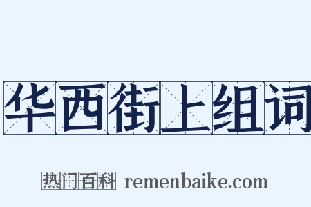 华西街上组词是什么意思的图片